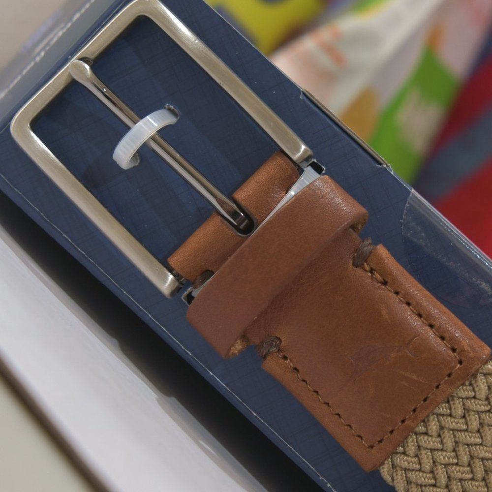 Tommy Bahama Men's Stretch Braided ‎ TAN Belt